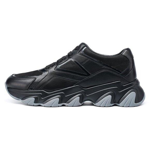 US9 CHAMARIPA 7CM/2.76" Men Elevator Shoes Height Increasing black Sneaker - Picture 2 of 7